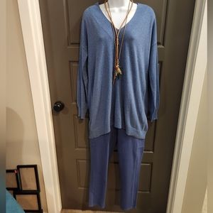 NWT Chico's V-Neck Tunic Sweater And Zenergy Crop Leggings Chico's Size 1=M $178